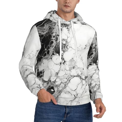 Sweat à capuche homme marbre pull léger contre le froid matinal