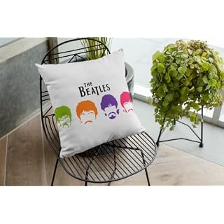 Coussin Beatles Caras avec rembourrage – Décoration pour la maison – Cadeau original pour événements ou anniversaires… - Les Beatles, Paul McCartney, John Lennon, RIngo Starr, George Harrison