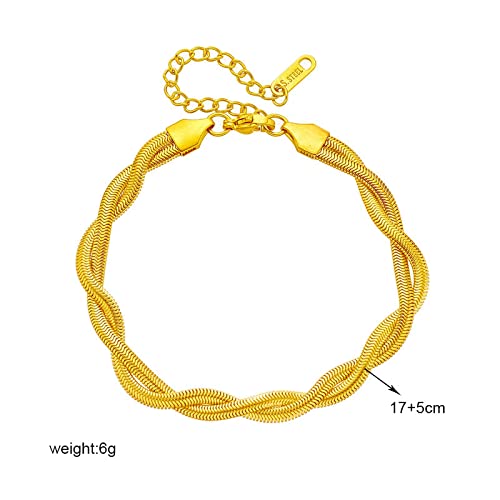 Bracelets femmes chaîne serpent double torsion pour fille - 2