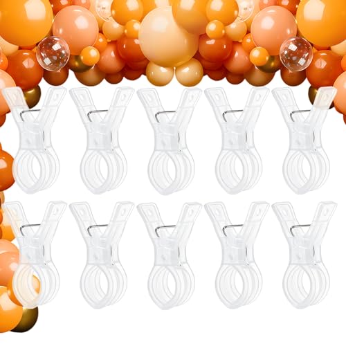 Kreapa 10 Pack 3.5 Clips for Balloon Arch Decoration and Backdrop Fixed