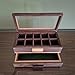 Wooden Watch Box with Drawer – 10pocket Personalized Storage Case – Handmade Solid Wood Organizer for Watches