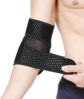 Adjustable Elbow Support for Tendonitis, Breathable Elbow Brace,Wrap forGolfers and Tennis,Workouts,Arthritis, Sports Injury Rehabilitation & Protection Against Reinjury,Pain Relief