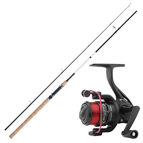Raubfischangeln Allround Combo Angelset. WFT Rute 2,40m 5-30g & Spro Rolle & Schnur. Profi komplett Angelset. Angelrute Angelrolle Angelschnur. Zander Hecht und andere Raubfische Cover