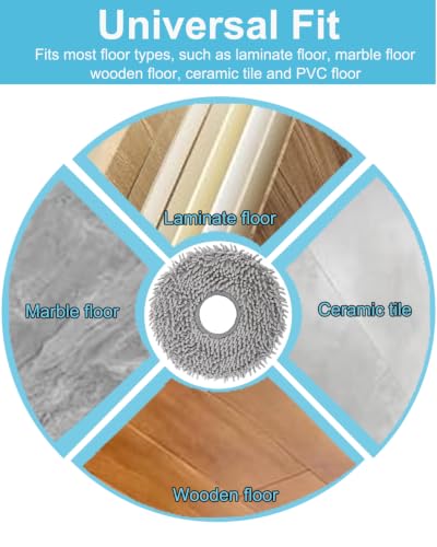 Image of 12 Pack Mop Pads for Roborock Qrevo S Pro, Edge 2, S5V, QV 35A, Curv 2 Flow