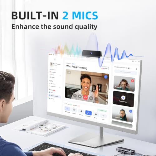 Image of 1080P HD Webcam, USB Plug & Play Computer Camera, Auto Low-Light Streaming Camera, Noise-Canceling Microphone Web cam - for Video on Laptop & Desktop