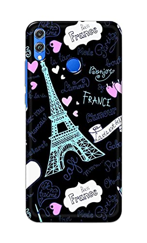 Image of PRINTFIDAA Lovers Famous Place Eiffel Tower in Paris Printed Designer Hard Back Case Cover for Honor 8X, JSN-L11, JSN-L21, JSN-L22, JSN-L23 -(SF) MVN1003