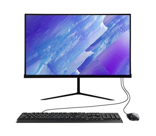 Image of All-in-one Desktop Computer PC, 22 inch FHD Display G5400 Quad Core 16G RAM 512G SSD ROM PC, WiFi Bluetooth Connection Desktop for Study Office Gaming Home
