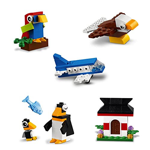 LEGO 11015 Classic Alrededor del Mundo, Juego de Construcción para Crear Figuras de Animales de Juguete, Vehículos o Casas, Idea de Regalo Cumpleaños