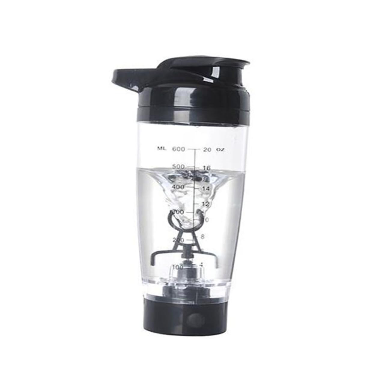 Cabilock Shaker per Proteine Elettrico Portatile 600ml in Pp, Ampia Capacità e Resistente ai Graffi, Frullatore Potente per Integratori Sportivi