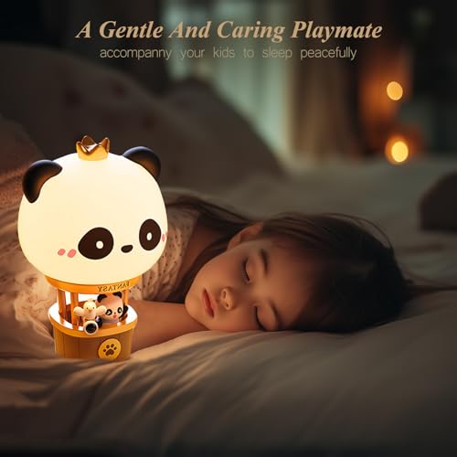 Lámpara de Mesa Infantil Panda Globo Aerostático Recargable miniatura 3