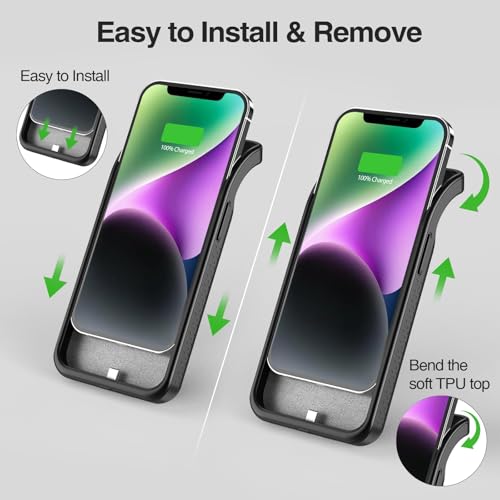 Funda de batería iPhone 13 para solucionar la falta de carga con soporte de mesa delgado 4