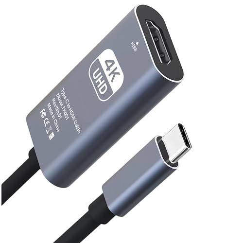 Multibao Type C to HDMI Adapter, For Phone Android Type C to HDMI USB 3.1 4K HD TV Video Converter Compatible with MacBook Pro,Samsung Galaxy S21 S20 S10,HUAWEI Mate and more