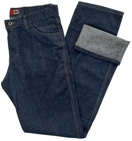 Calça Jeans Masculina Tradicional Plus Size Tamanho Especial Grande Extra Trabalho Reta (BR, Cintura, 46, Slim, Regular, Padrão, Azul)