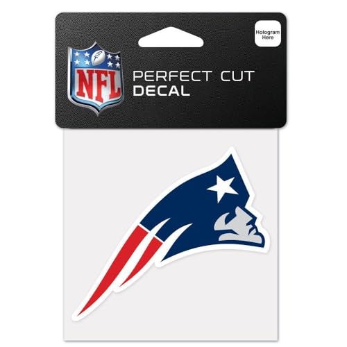 NFL New England Patriots 63055011 Perfect Cut Color Decal 4 x 4 Black