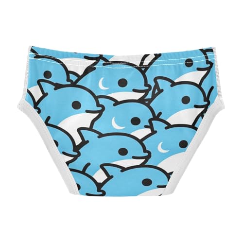visesunny Boys Potty Training Underwear Ocean Dolphin Cartoon Design Breathe Cotton Briefs Size 2T-8Y for Toddler2