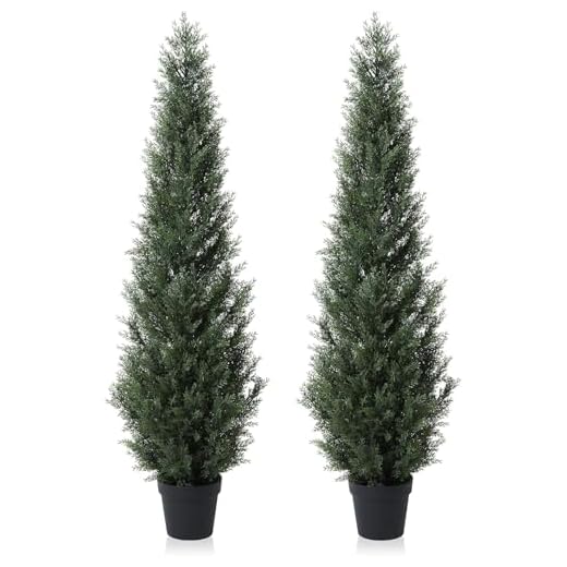 6 Foot Pre-Potted Artificial Cedar Trees