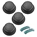 4pcs boutons de couvercle de pot, avec 2pcs cache-oreilles D'isolation thermique pour poignée de casserole, couvercle de pot capuchon supérieur, bouton de couvercle en verre.