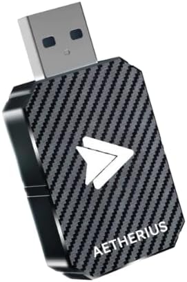 AETHERIUS Wireless Apple Carplay and Android Auto Adapter - Bluetooth