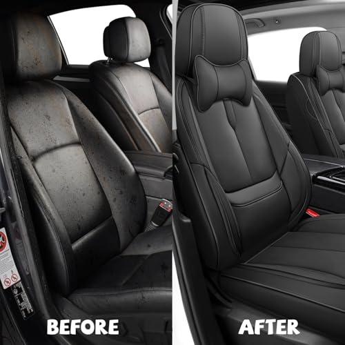 Image of Seat Covers for Chevy Silverado 1500 2007-2026 (Classic Black Luxury 2 Set)