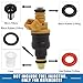 A ABSOPRO Fuel Injector O Rings Seals No.16450PNEG01 with Micro Filters Fuel Injector Repair Kit for Acura RSX 2005 2006 for Honda Civic Rubber Black (Set of 4)