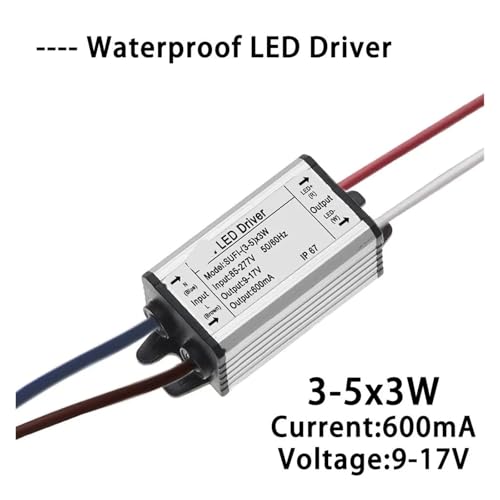 Transformador de iluminación sin parpadeo para paneles LED con salida constante 600mA 7