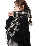 厚手 大判ストール チェック柄 マフラー B0FSR3ZF7S