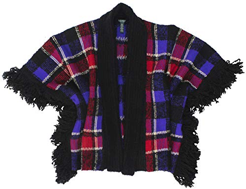 Preisvergleich Produktbild Lauren Ralph Lauren Damen Strickjacke, Petites, kariert, Schwarz