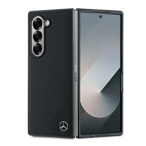 CG Mobile Mercedes MEHMZFD623RBGVK Étui pour Z Fold6 F956 Noir Imitation cuir bois