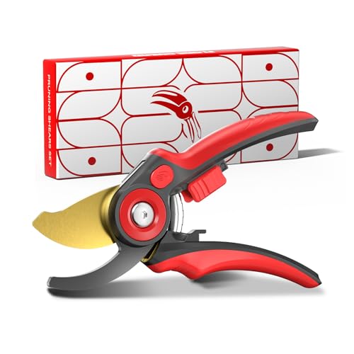 FLORA GUARD Bypass Pruning Shears - Heavy Duty Tree Trimmers & Garden Clippers