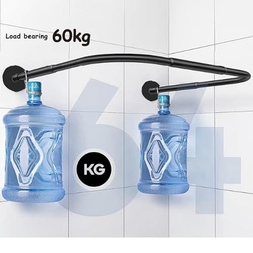 Tringle rideau douche U extensible sans perçage pour protéger le carrelage