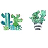 5D Full Drill Diamond Painting Kit, DIY Diamond Rhinestone Painting Kits for Adults and Children Embroidery Arts Craft Home Decor 14 x 10 inch (2PCS Cactus)