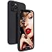 JASBON Case for iPhone 11 Pro Max, Liquid Silicone Phone Case with Tempered Glass, Soft Gel Rubber Bumper Anti-Slip Protective iPhone 11 Pro Max Case 6.5 inch for Apple 11 Pro Max-Black