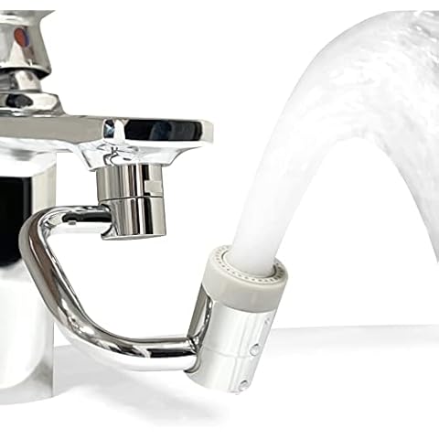 HOLIHOKY 1080° Swivel Tap Aerator - Kitchen Tap Spray Head Kitchen Sink Faucet Sprayer with Adjustable 2 Water Outlet Modes, M22/M44 Faucet Sprayer Attachment for Kitchen Bathroom Use Cover