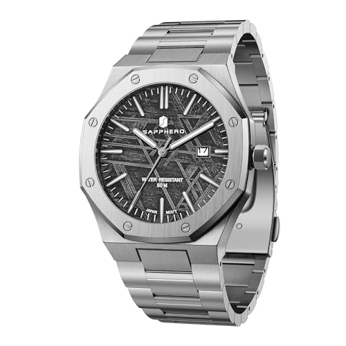 SAPPHERO Octagonal Quartz Meteorite Watch