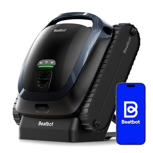 Beatbot AquaSense 2 Poolroboter, Akku Poolsauger mit Oberflächen-Parkfunktion, Poolreiniger Boden und Wand, Doppelte Reinigung der Wasserlinie, für Pools bis zu 300 m², Fenstergrau