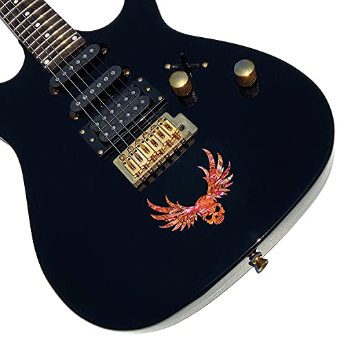 Winged Skull/Abalone Red Inlay Sticker Decal For Guitar & Bass #TOP1