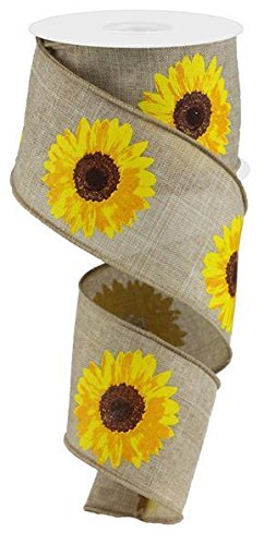 Bold Sunflower On Royal Burlap