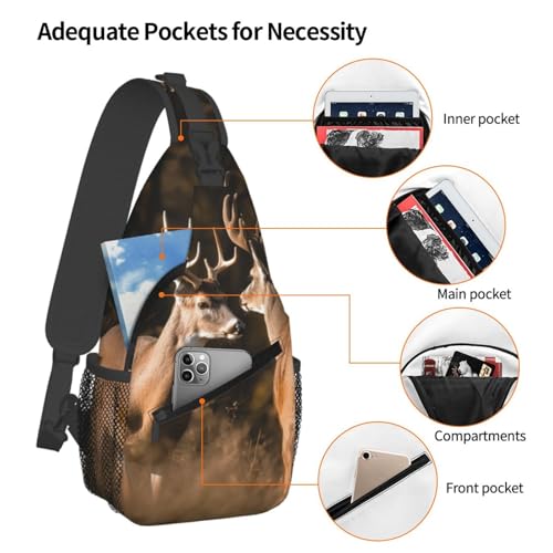 Bolso Cruzado para Hombre y Mujer Negro miniatura 4