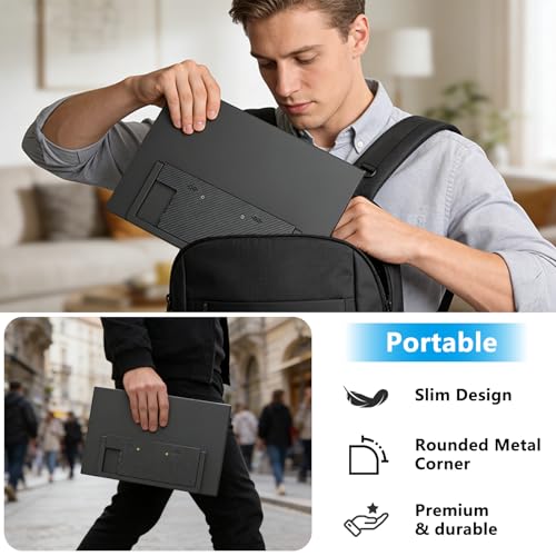 Image of 15.3 Inch Portable Monitor FHD 1200P 60Hz IPS,USB-C External Second Screen, Compatible with Laptop, PC, Mac & Phone, Travel Display for Office Work