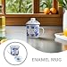 Imagen de GRIRIW Taza de esmalte grande 500 ml taza de té de estilo antiguo material seguro para picnics en casa oficina