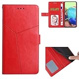 カバー 対応機種 for Honor X8 4G,財布 対応機種 for Honor X8 4G TFY-LX1 TFY-LX2 TFY-LX3 磁気クラスプ電話ケースフリップスタンドカードスロット Red