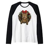 Funny Tabby Cat lover Festive Christmas Animal