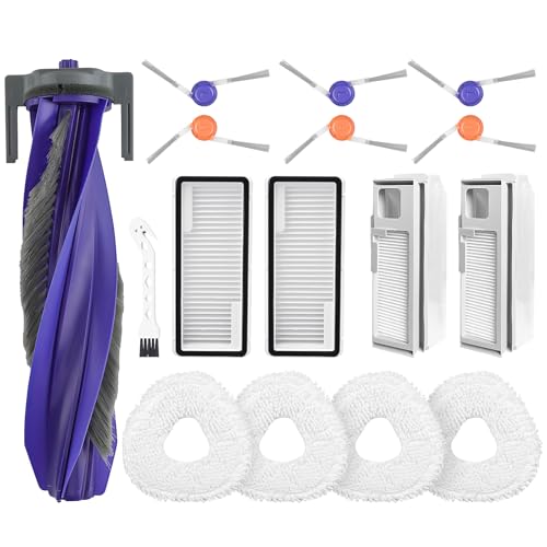 Image of 16 Pcs Replacement Accessories kit for Narwal Freo Pro Robot Vacuum Cleaner | 1 Main Roller Brush, 2 Dust Bags, 2 Hepa Filters, 4 Mop Pads, 6 Side Brush, 1 Clean Tool, Narwal Freo Pro accessories