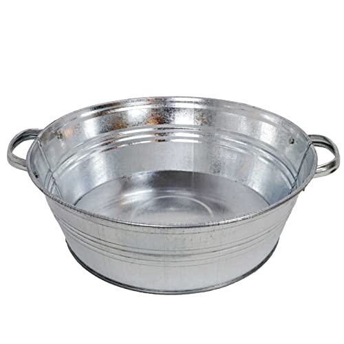 Storm's Gartenzaubereien Zinkwanne 5 Liter rund - wasserdicht Pflanzschale Miniteich