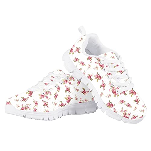 Girls Soft Mesh Cute Tennis Shoes Lightweight Breathable Nonslip Casual Athletic Sneakers4