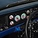 GlowShift 6-Gauge Cluster Package Fits Ford F-100 F-150 F-Series 1973-1979 - White 7 Color Speedometer, Tach, Oil Pressure, Water Temp, Fuel Level & Volt Gauges - Direct Fit Dashboard Panel Pod