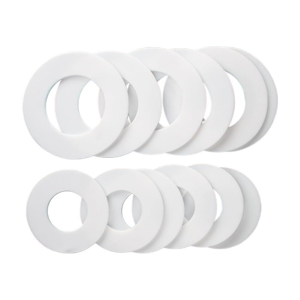 Arandelas planas de PTFE OD 6-105 mm de espesor 1-3 mm for manómetro y plomería 10 piezas(105x95x2mm)
