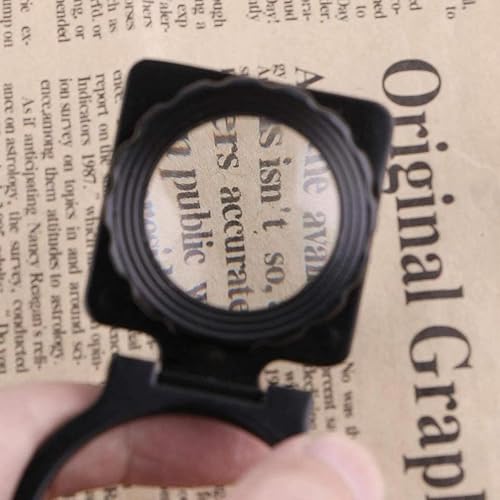 Lupa plegable, lupa de metal para contar hilos de tela, lupa portátil práctica para compras, viajes, lectura