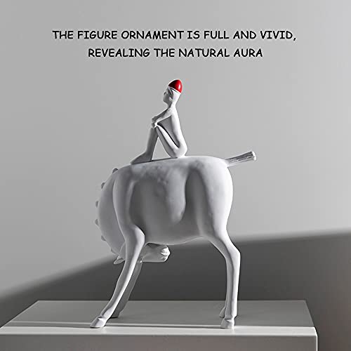 Jongen Te Paard Statues Sculptures Decorative,Abstract Kunstwerk Creatief Decoration Figures,Kinderlijk Grappig Statue… - Image 5