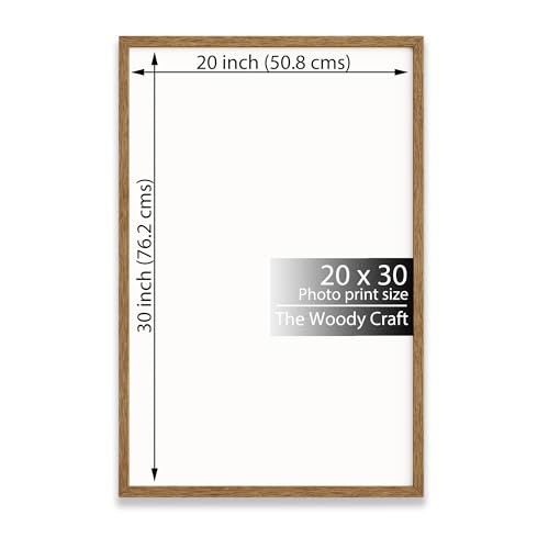 Image of Photo Frame 20 x 30 Inch | Brown Photo Frame For Wall | Rustic Wall Frame | Wooden Photo Frames To Elevate Decor | Stylish Big Photo Frames For Wall | Ideal Single Frame For Wall